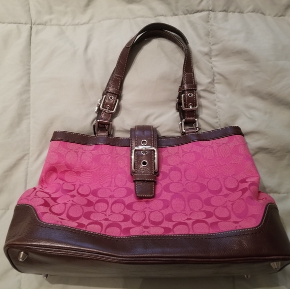 Coach Handbags - Pink and brown Coach bag Coach Handbags - Pink and brown Coach bag